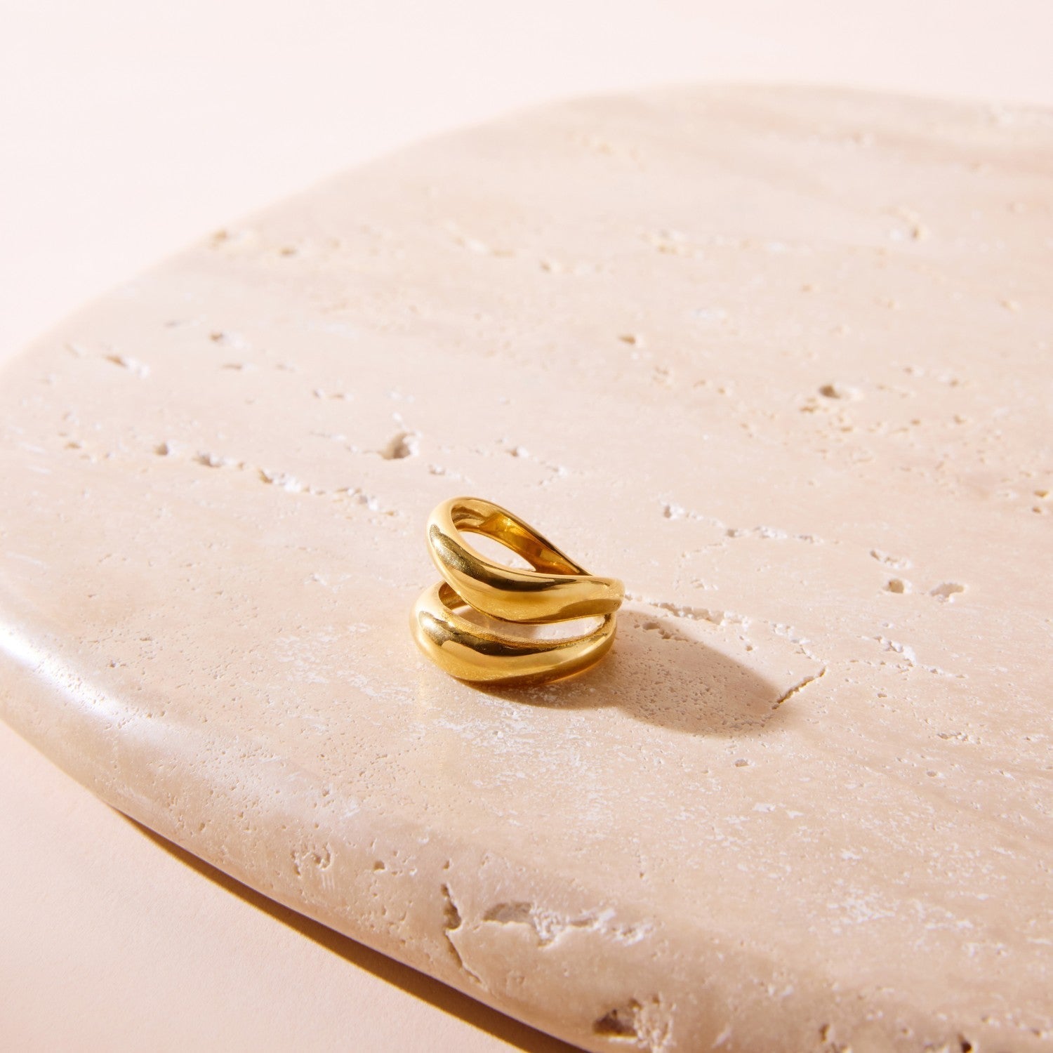 Gold-Plated Stainless Steel Dainty Ring