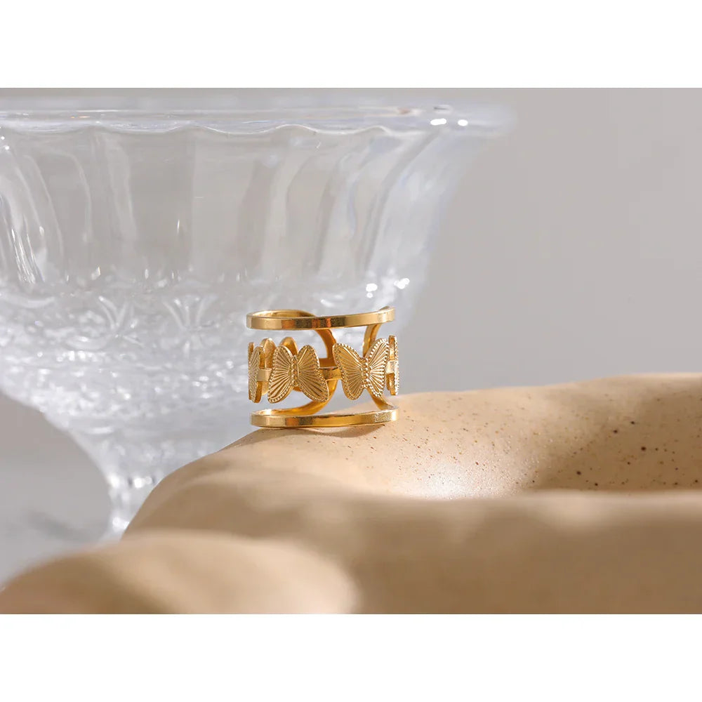 Eloise Butterfly Cuff Ring