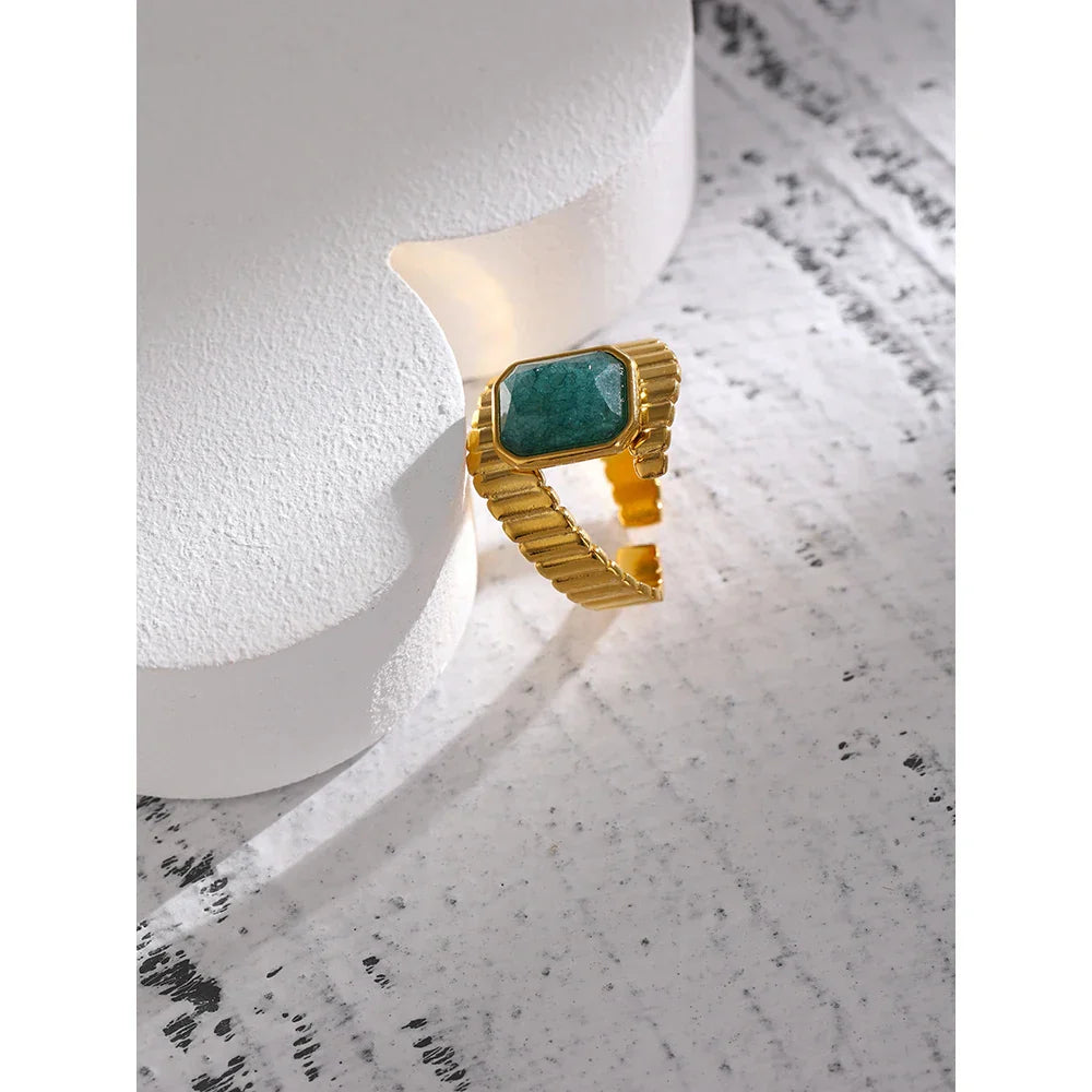Seraphina Blue Apatite Ring