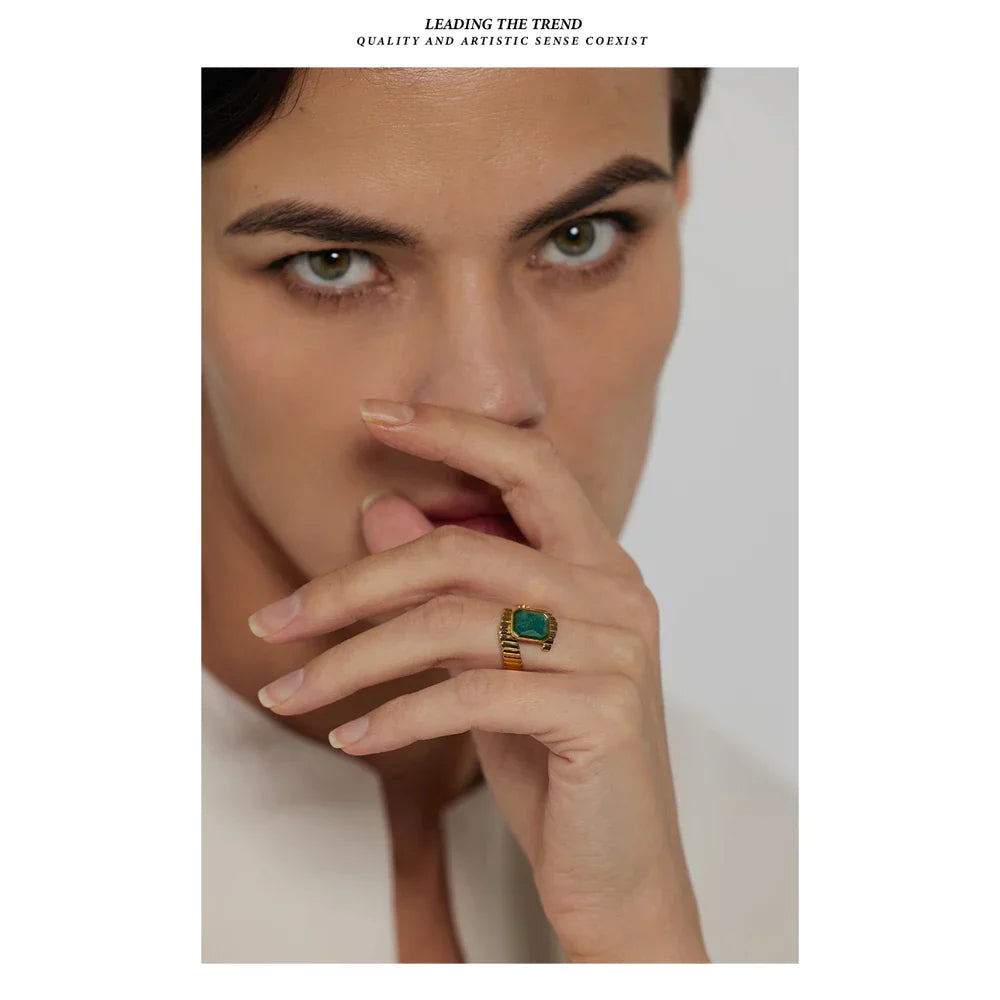 Seraphina Blue Apatite Ring
