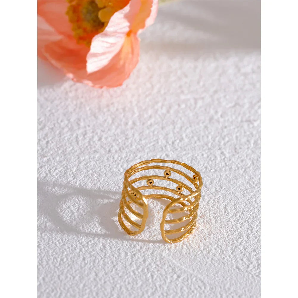 Kristiana Layered Wide Ring