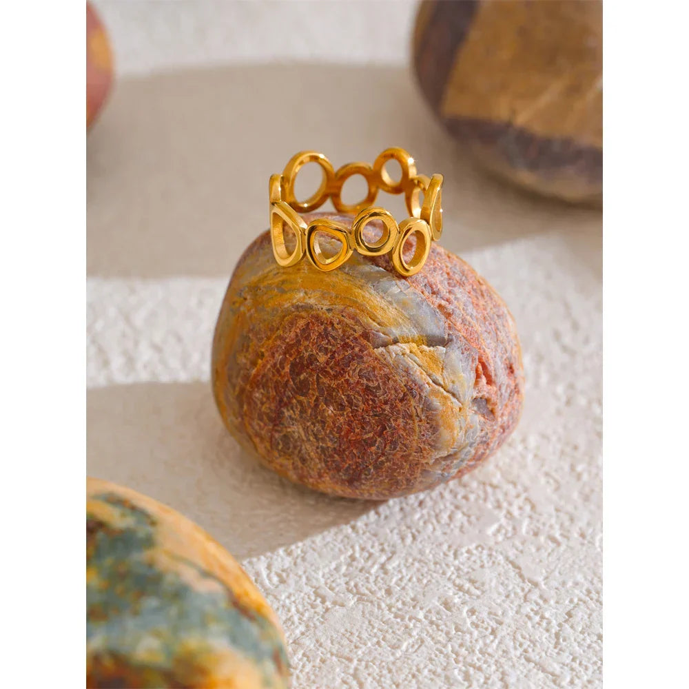 Lennon Round Hollow Ring