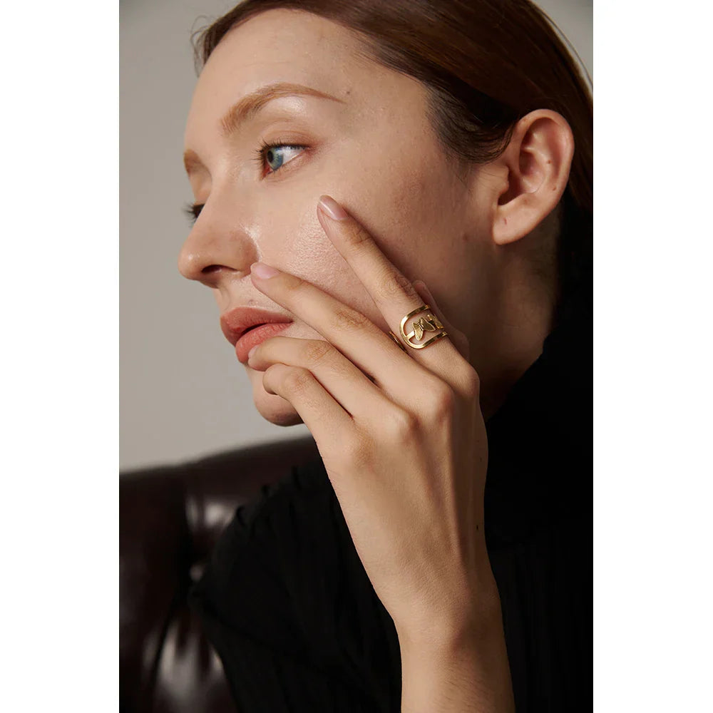 Eloise Butterfly Cuff Ring