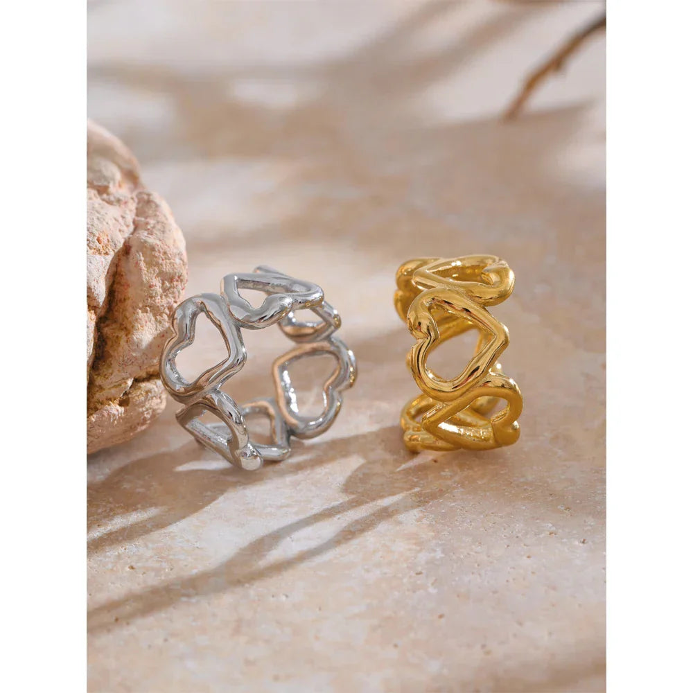 Adelina Flower Cuff Ring