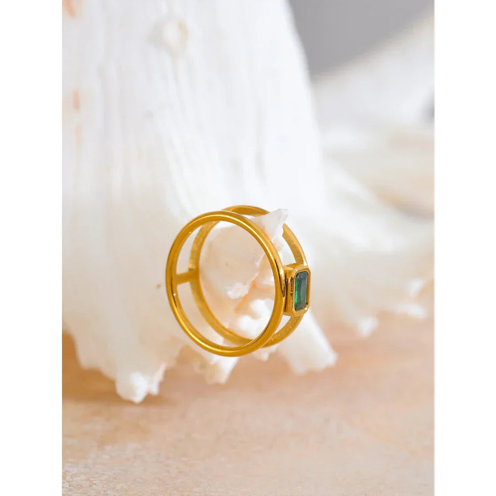 Enya Green CZ Ring
