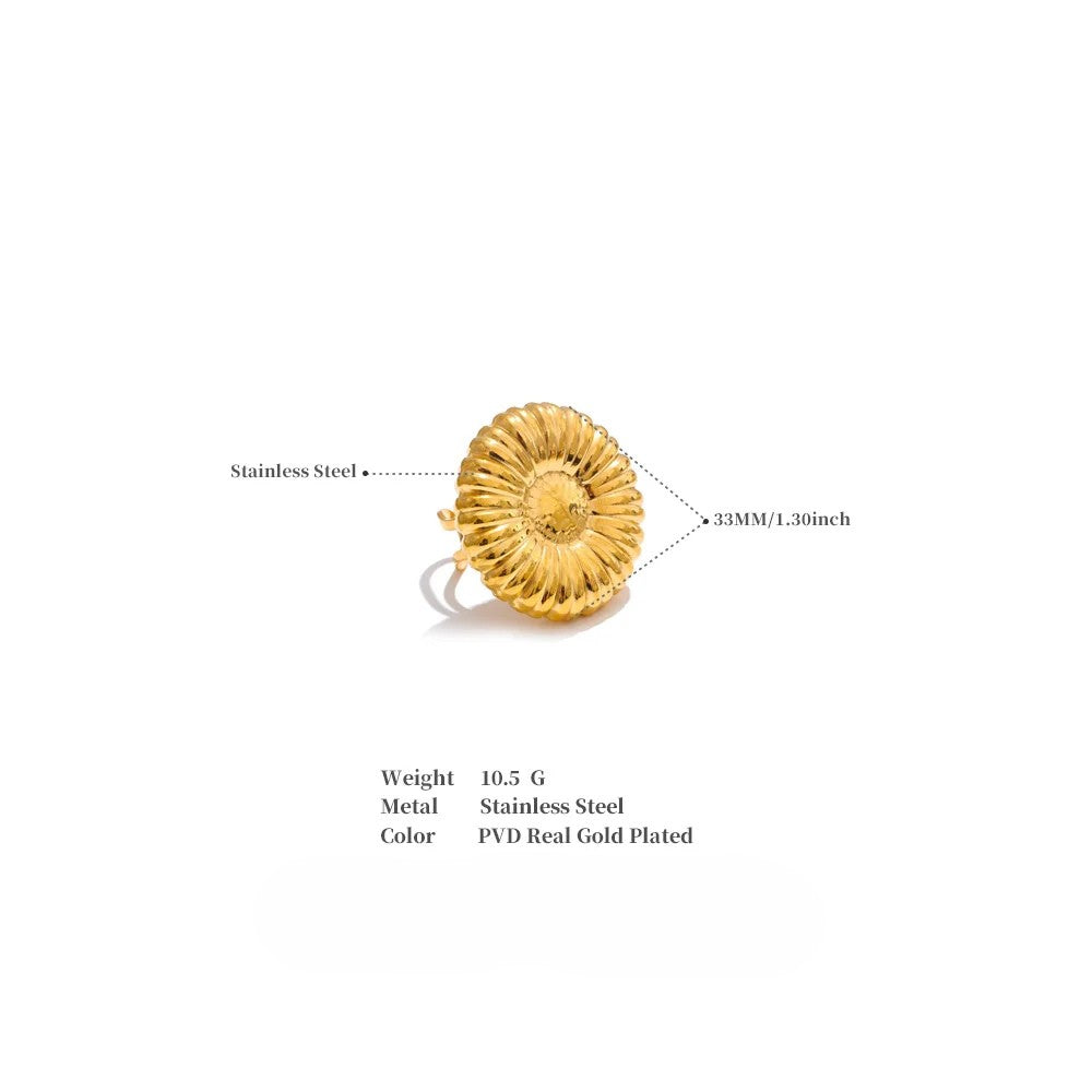 Flora Chunky Flower Cuff Ring