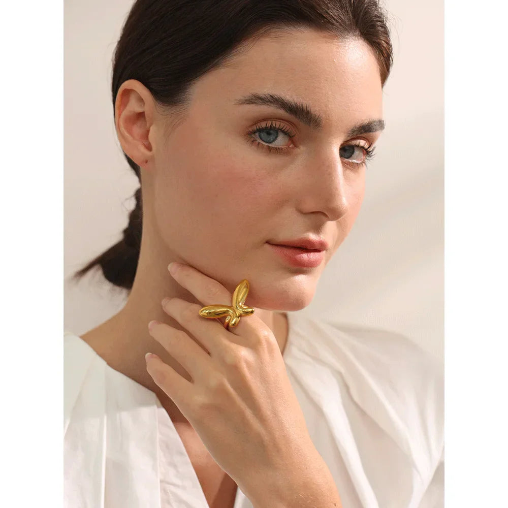Lydia Gold Butterfly Ring