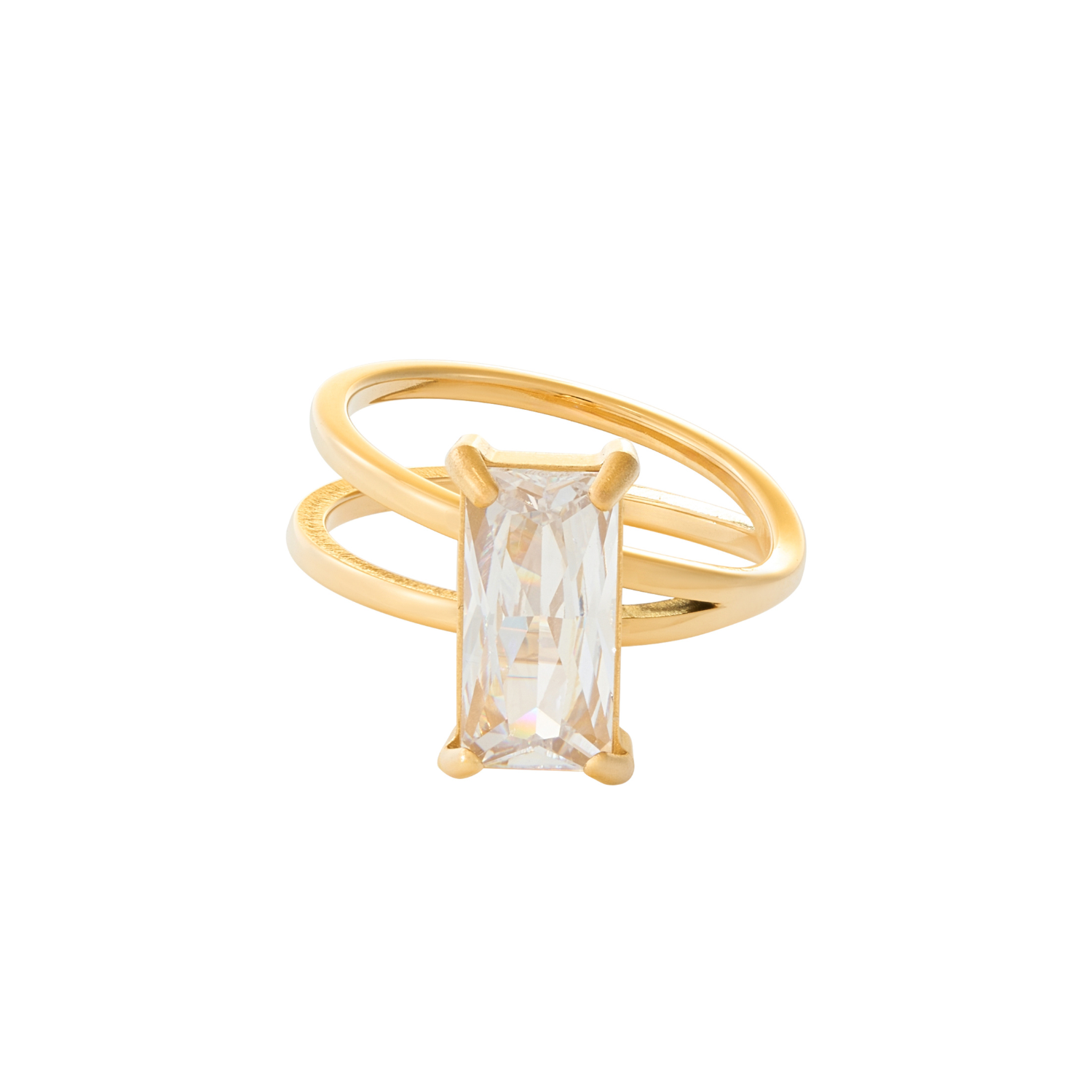 Dainty Gold-Plated Stainless Steel Ring