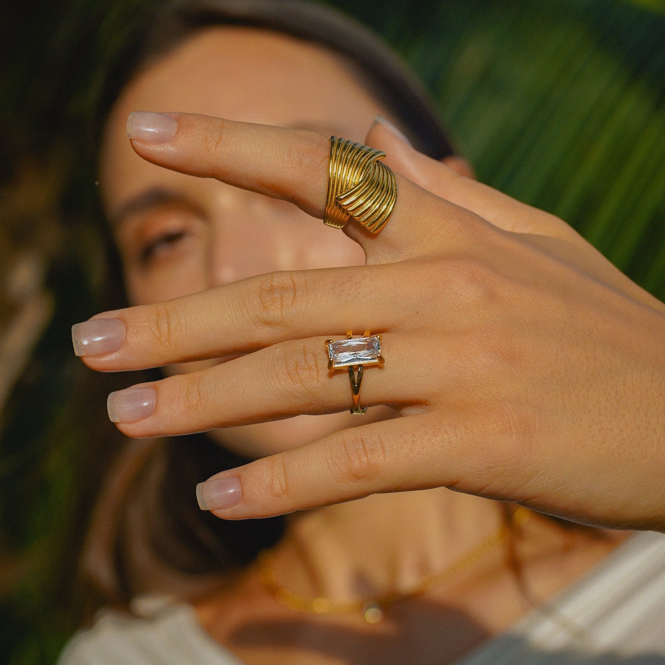 Dainty Gold-Plated Stainless Steel Ring