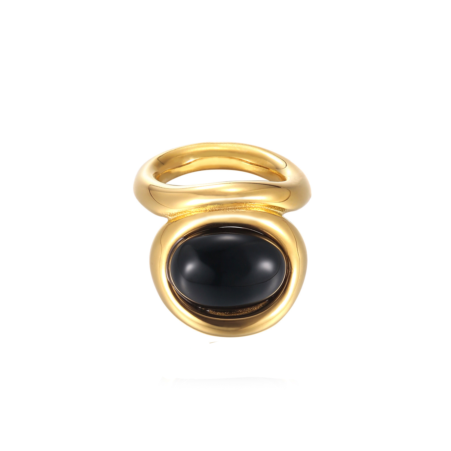 Elegant Gold-Plated Cocktail Ring