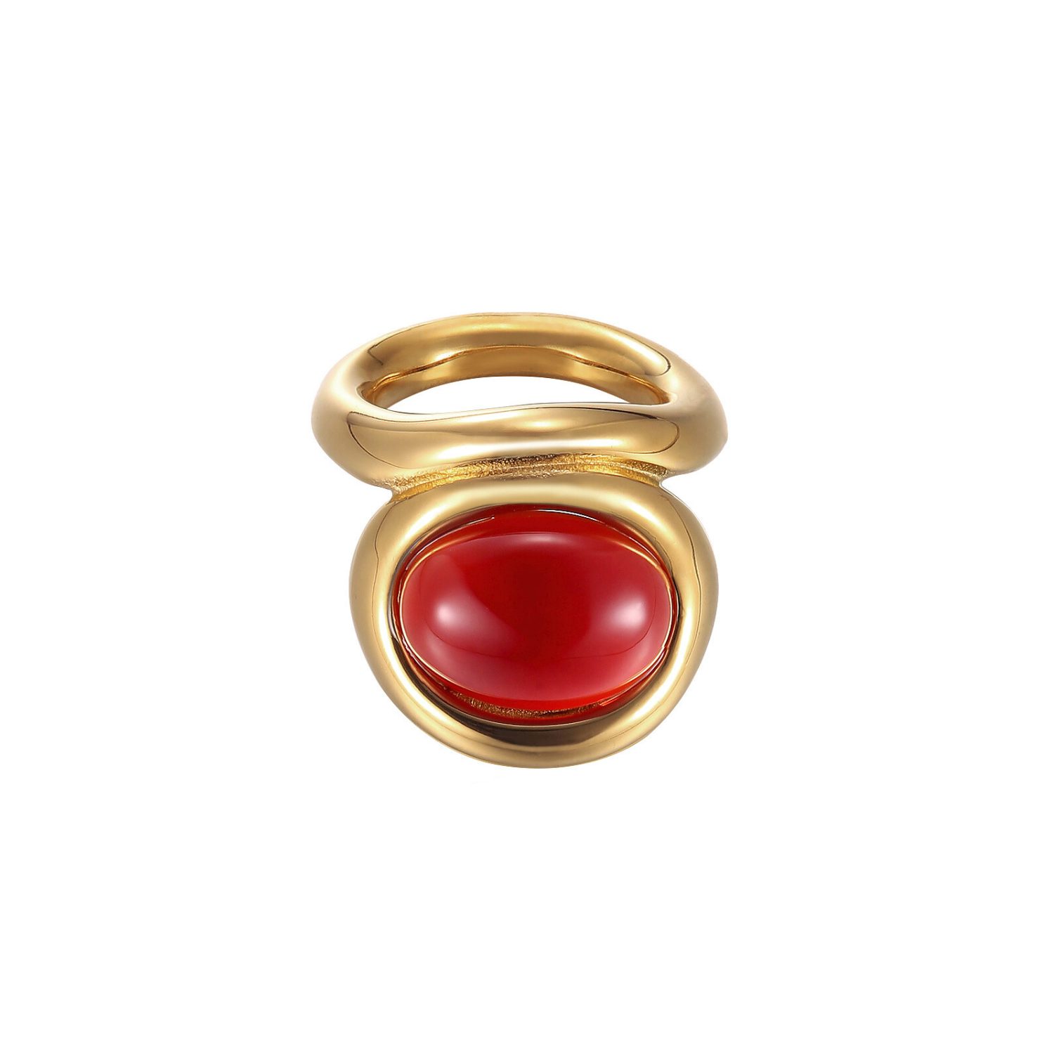 Elegant Gold-Plated Cocktail Ring