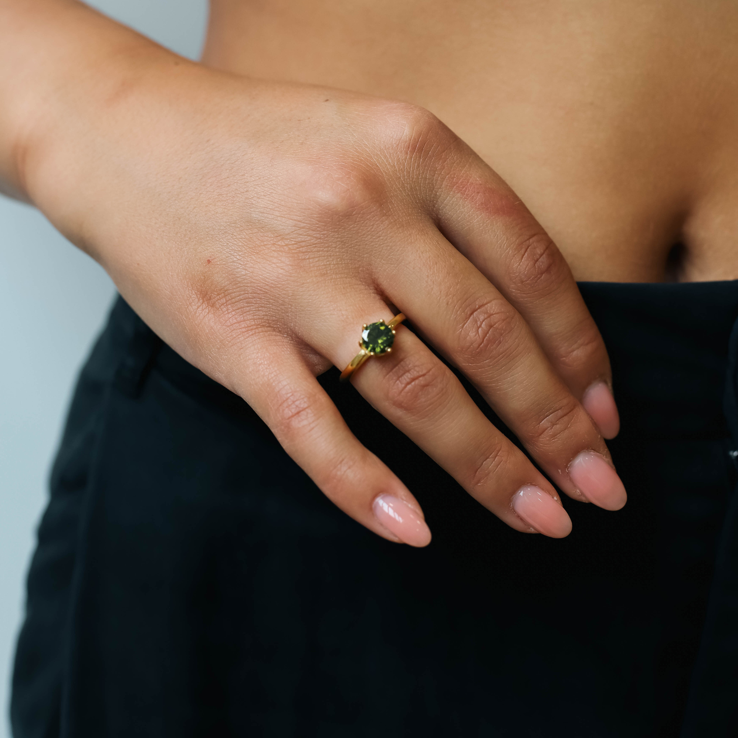 Elegant Green Gem Ring