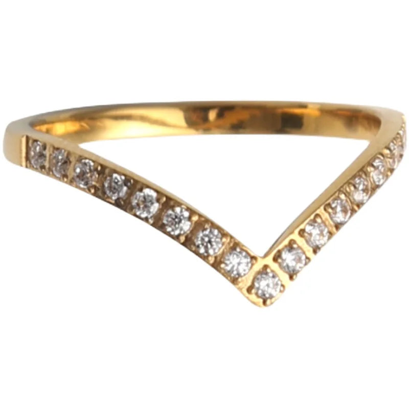 V-Twist Zircon Ring