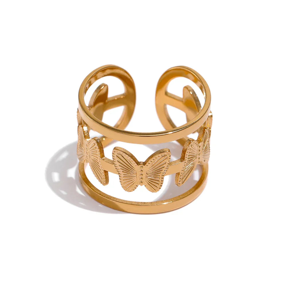 Eloise Butterfly Cuff Ring