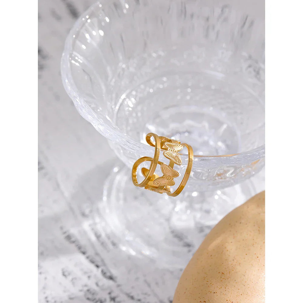 Eloise Butterfly Cuff Ring