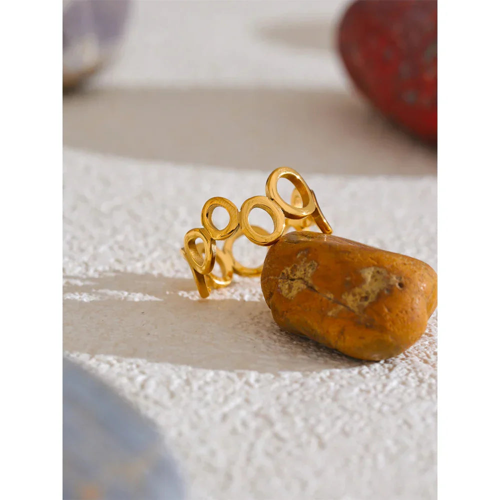 Lennon Round Hollow Ring