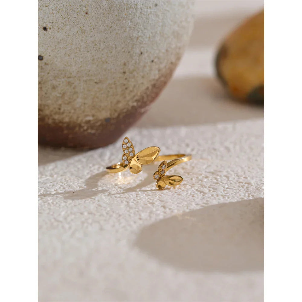 Ella Butterfly Cuff Ring