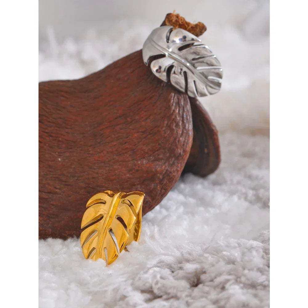 Pippa Leaf Cuff Ring