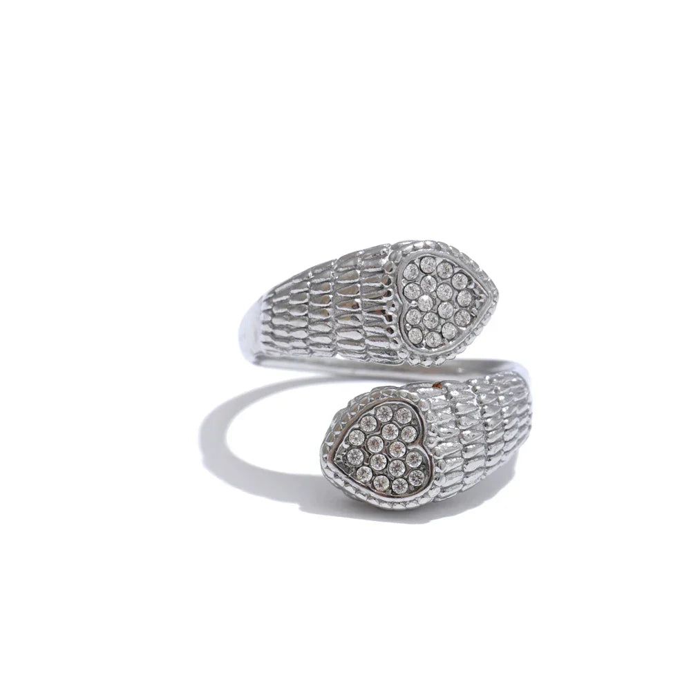 Eleanor Heart Snake Ring