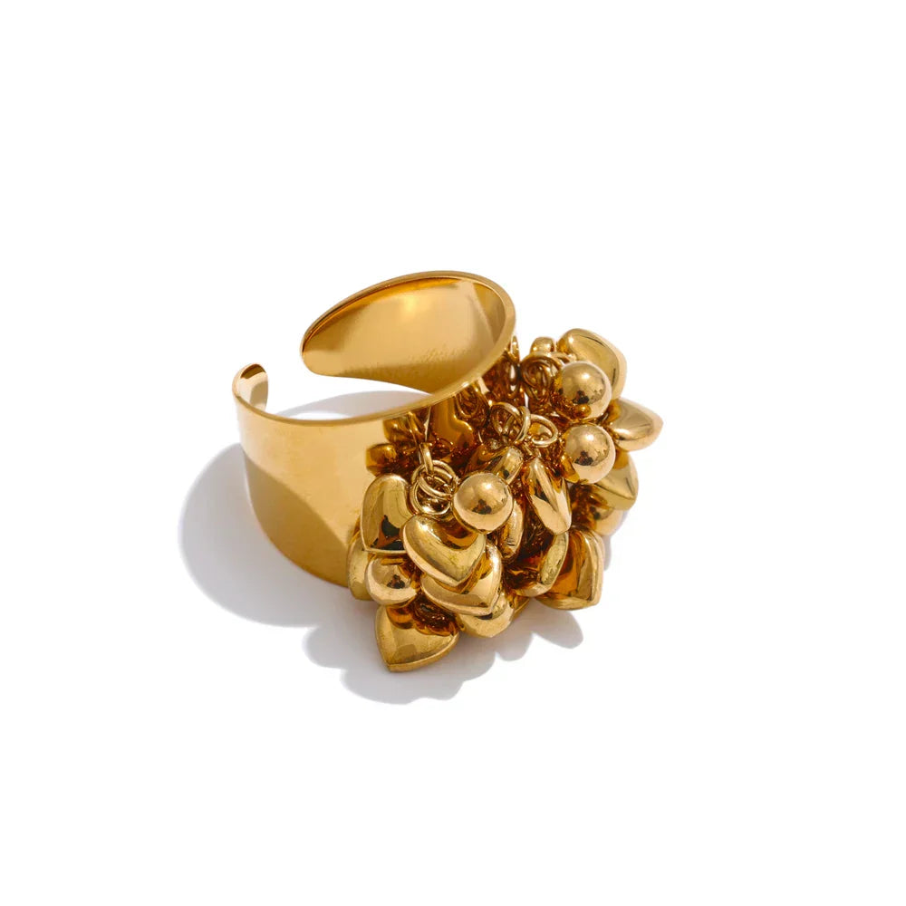 Elise Heart Cuff Ring