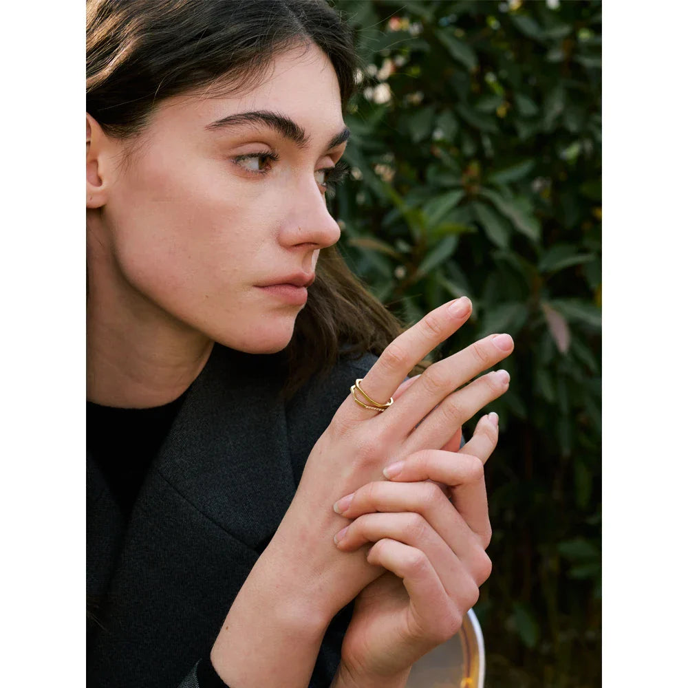 Dorothy Square Stackable Ring