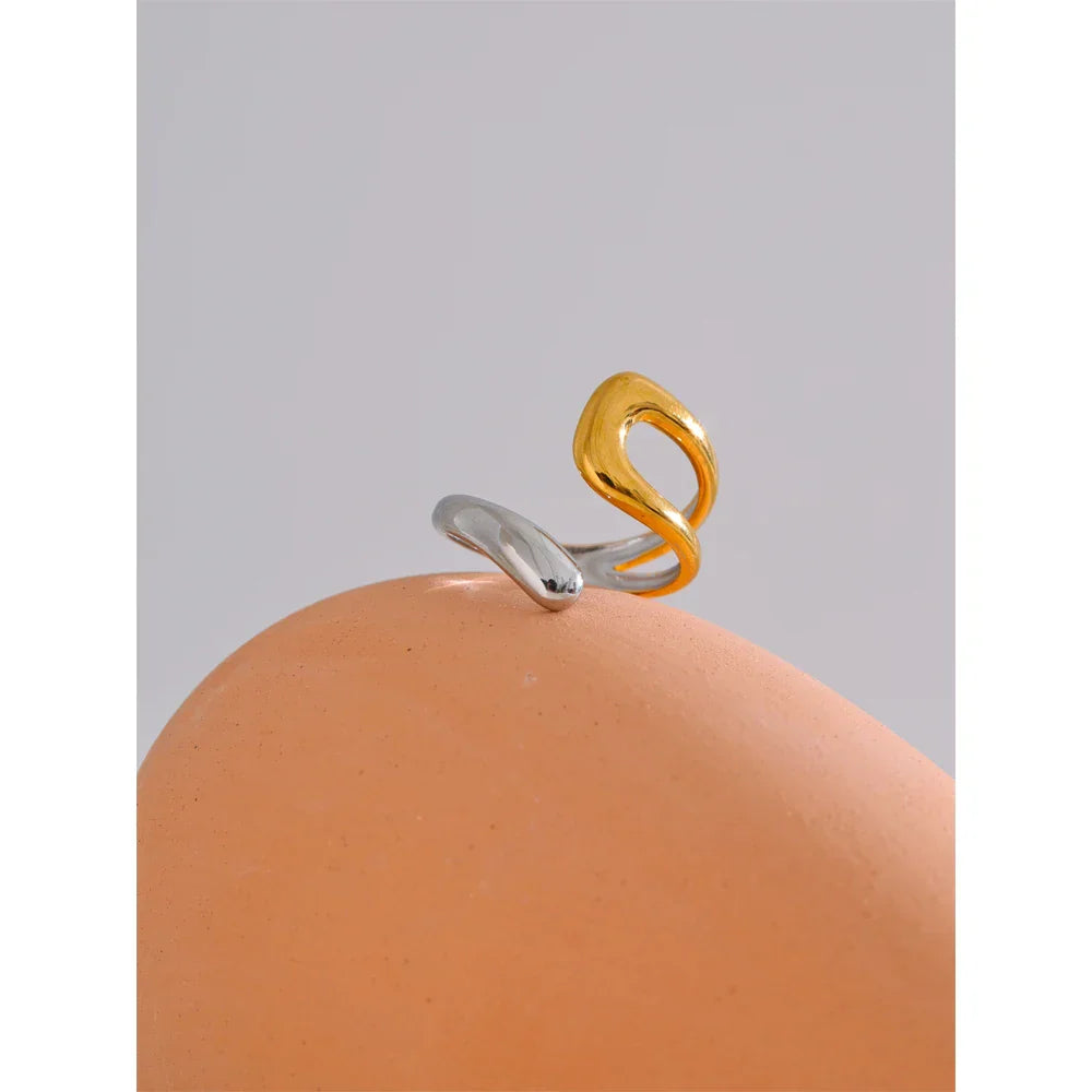 Aiza Geometric Open Cuff Ring