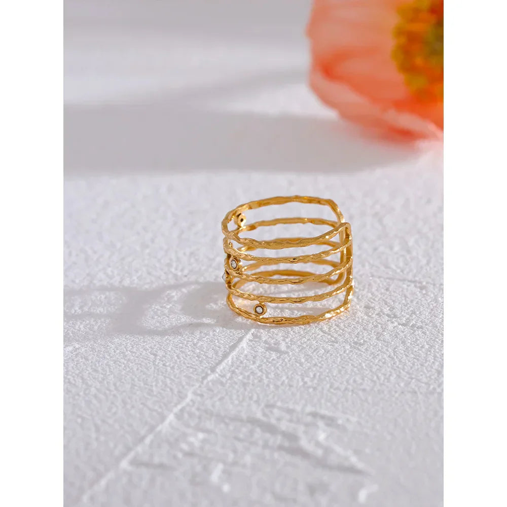 Kristiana Layered Wide Ring