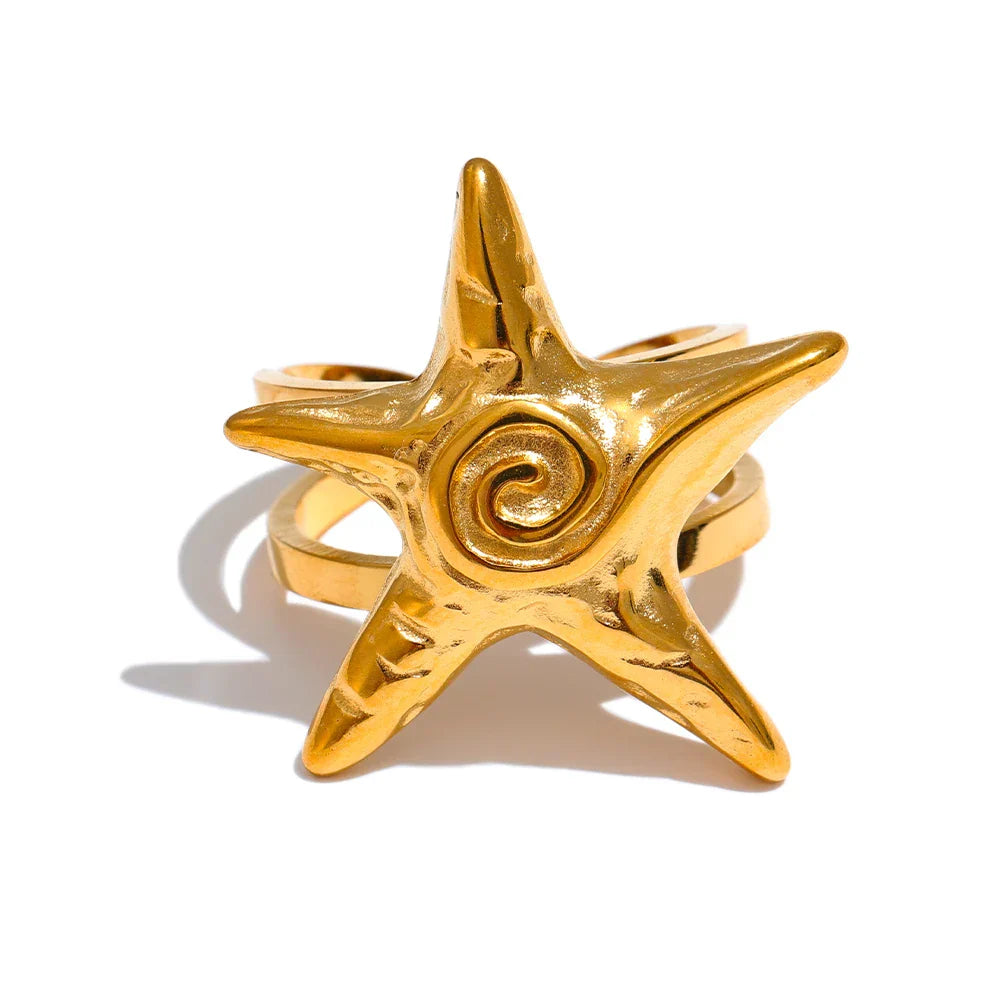 Ameya Starfish Cuff Ring