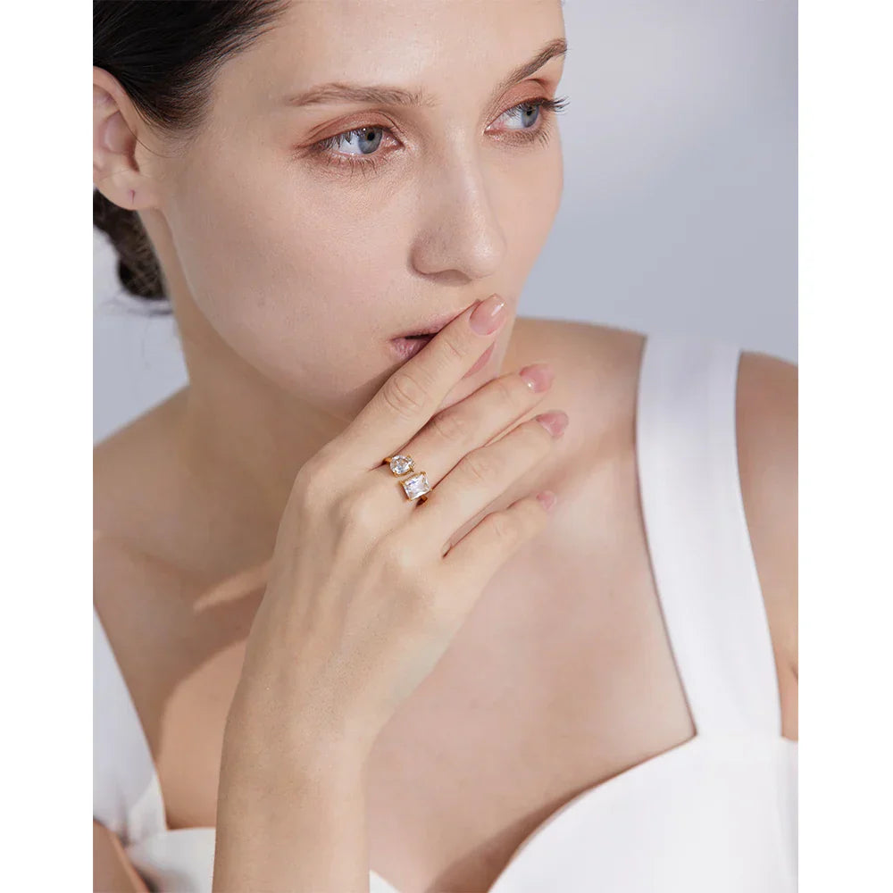 Lenora Brilliant Cuff Ring