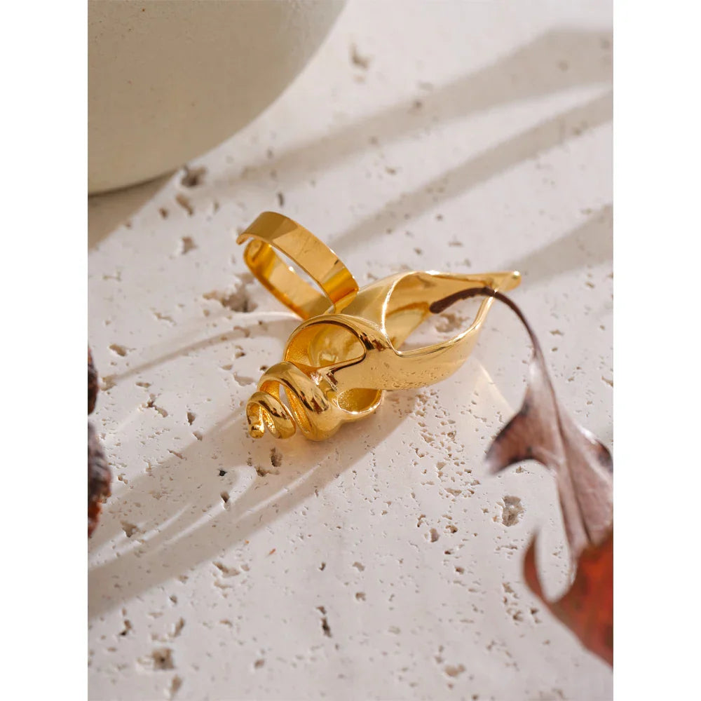 Inara Conch Open Cuff Ring