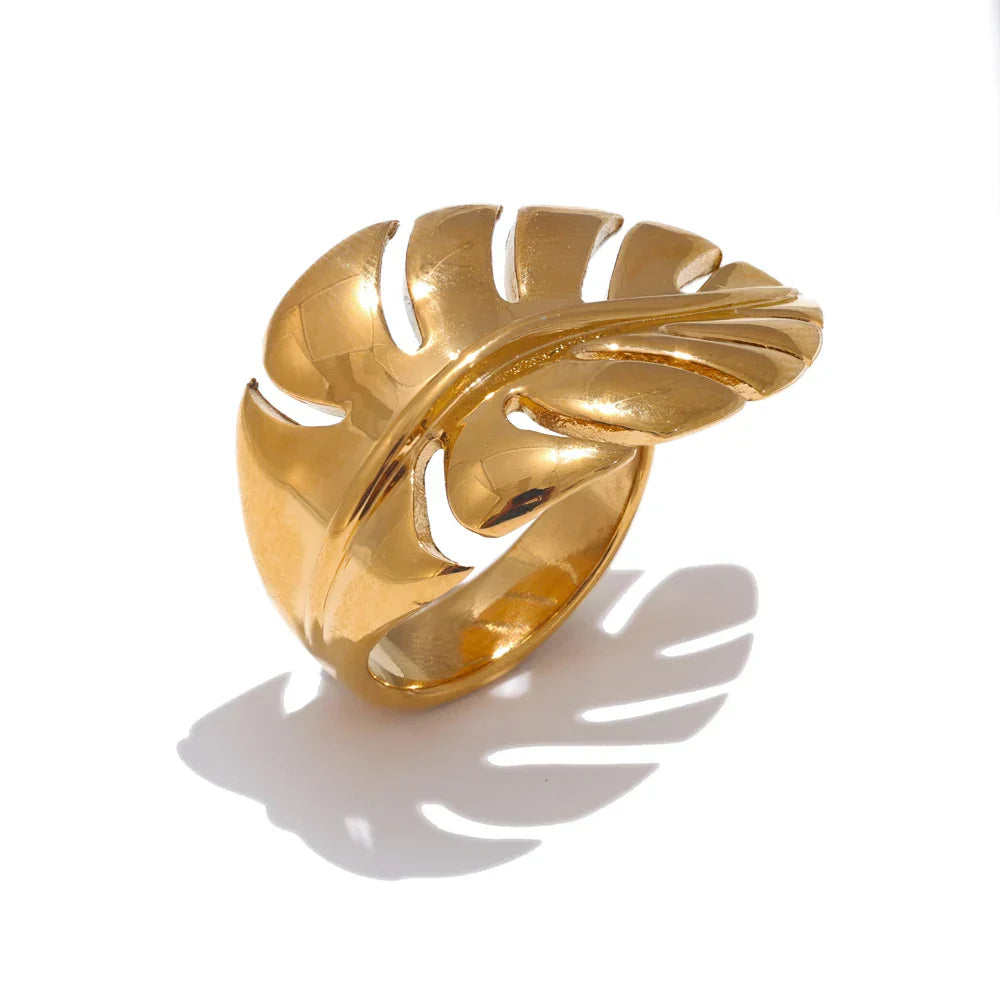 Pippa Leaf Cuff Ring