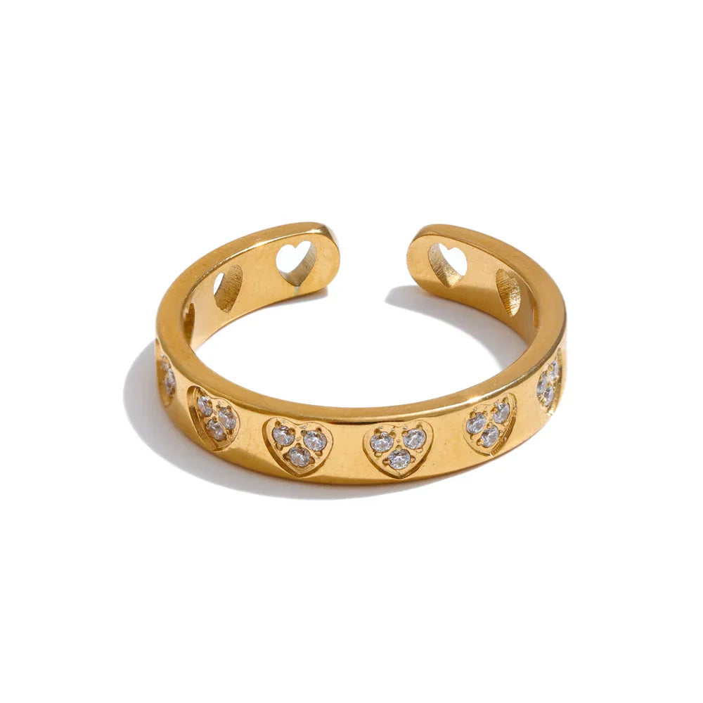 Margaux Cuff Heart Ring