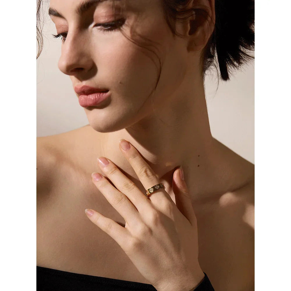 Luciana Sparkling Heart  Ring