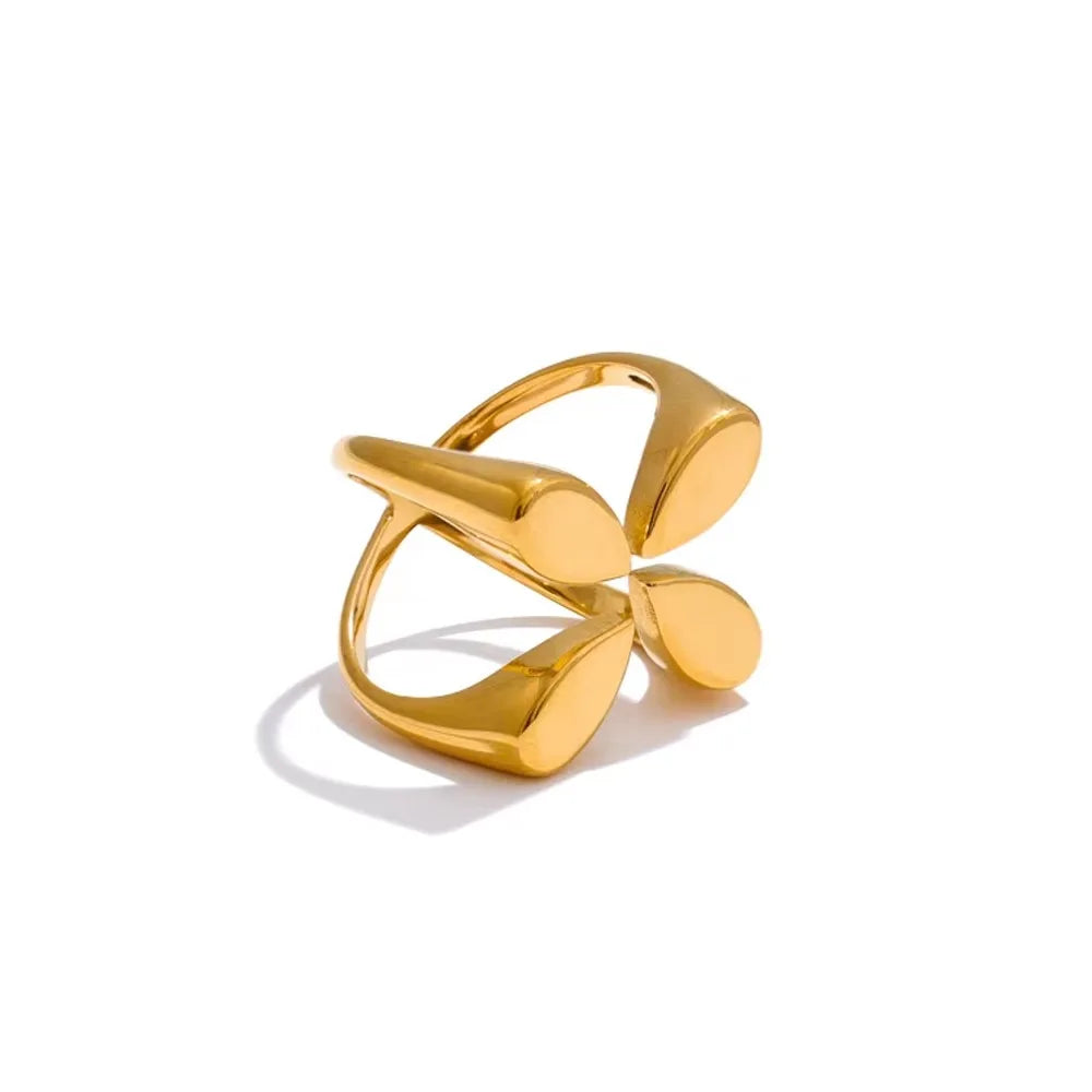 Adelina Flower Cuff Ring