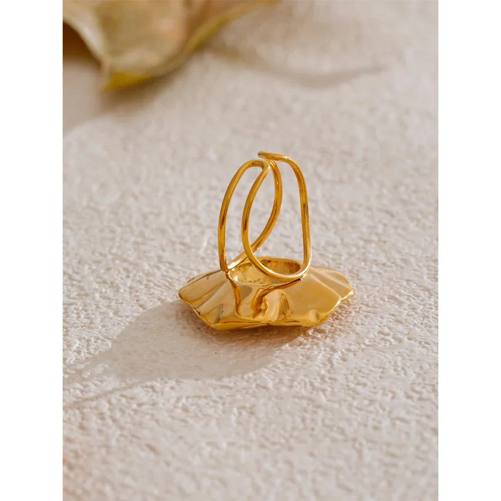Drew Rose Flower Cuff Ring