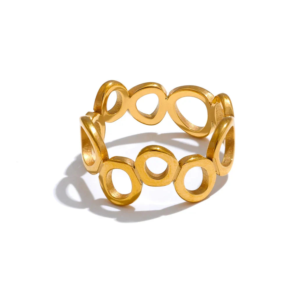 Lennon Round Hollow Ring