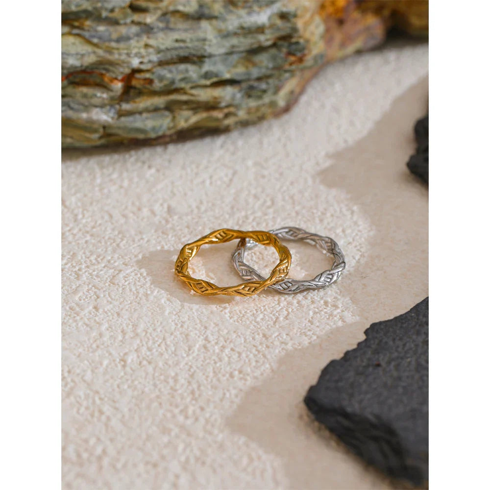 Aubrey Thin Textured Ring