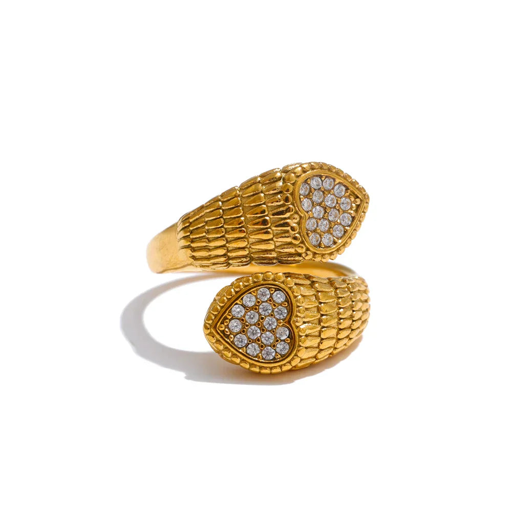 Eleanor Heart Snake Ring