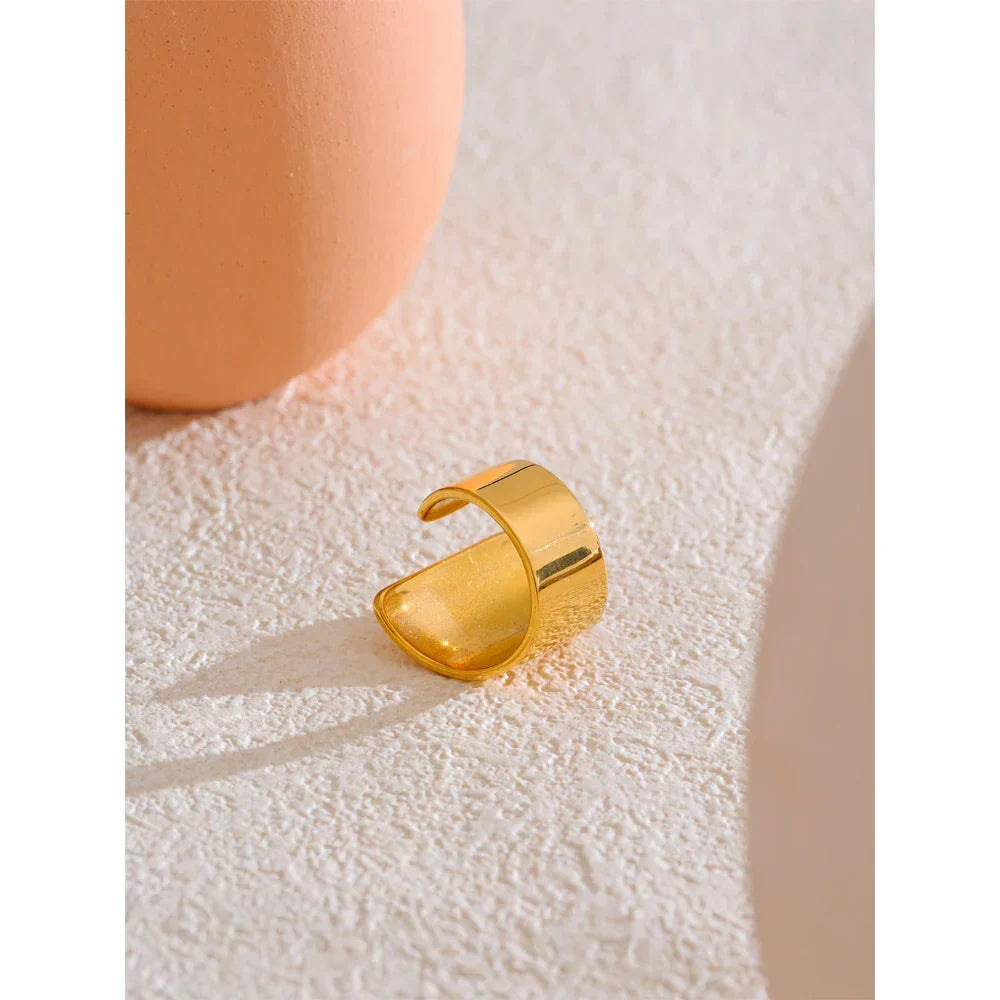 Ines Geometric Wide Cuff Ring