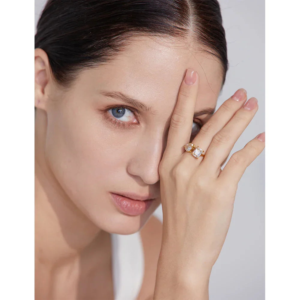 Lenora Brilliant Cuff Ring