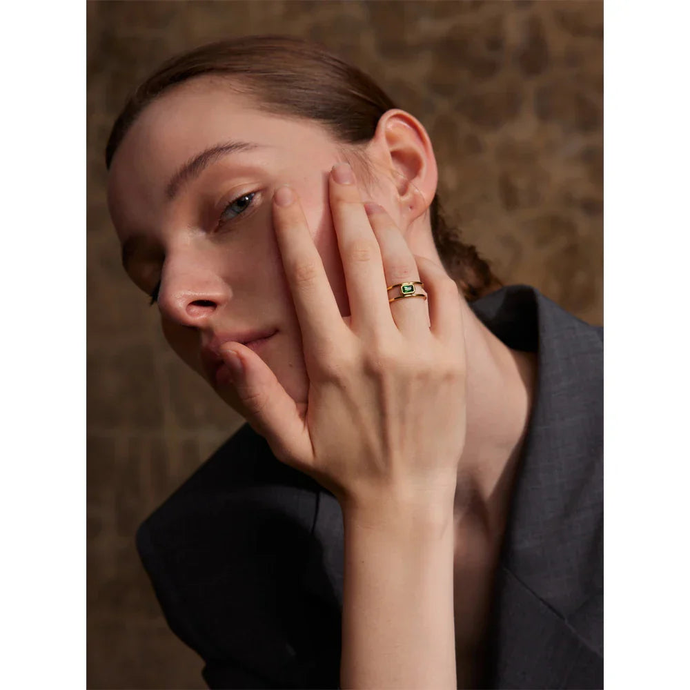 Enya Green CZ Ring