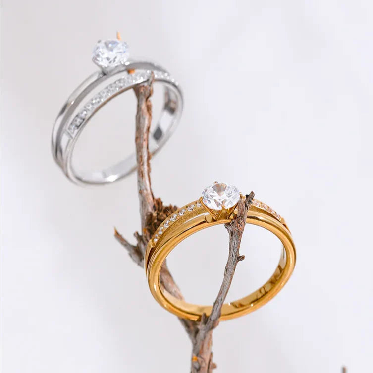 Liliana Sparkling Double Layer Ring