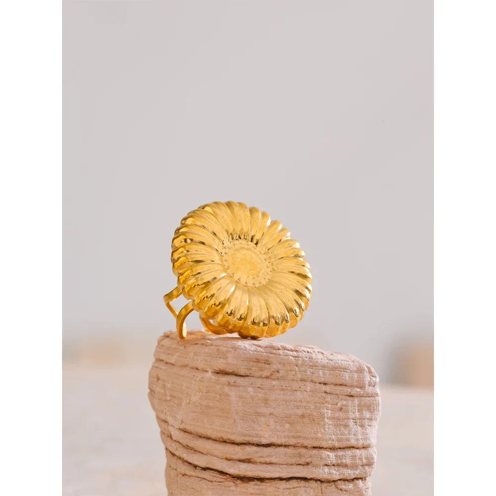 Flora Chunky Flower Cuff Ring