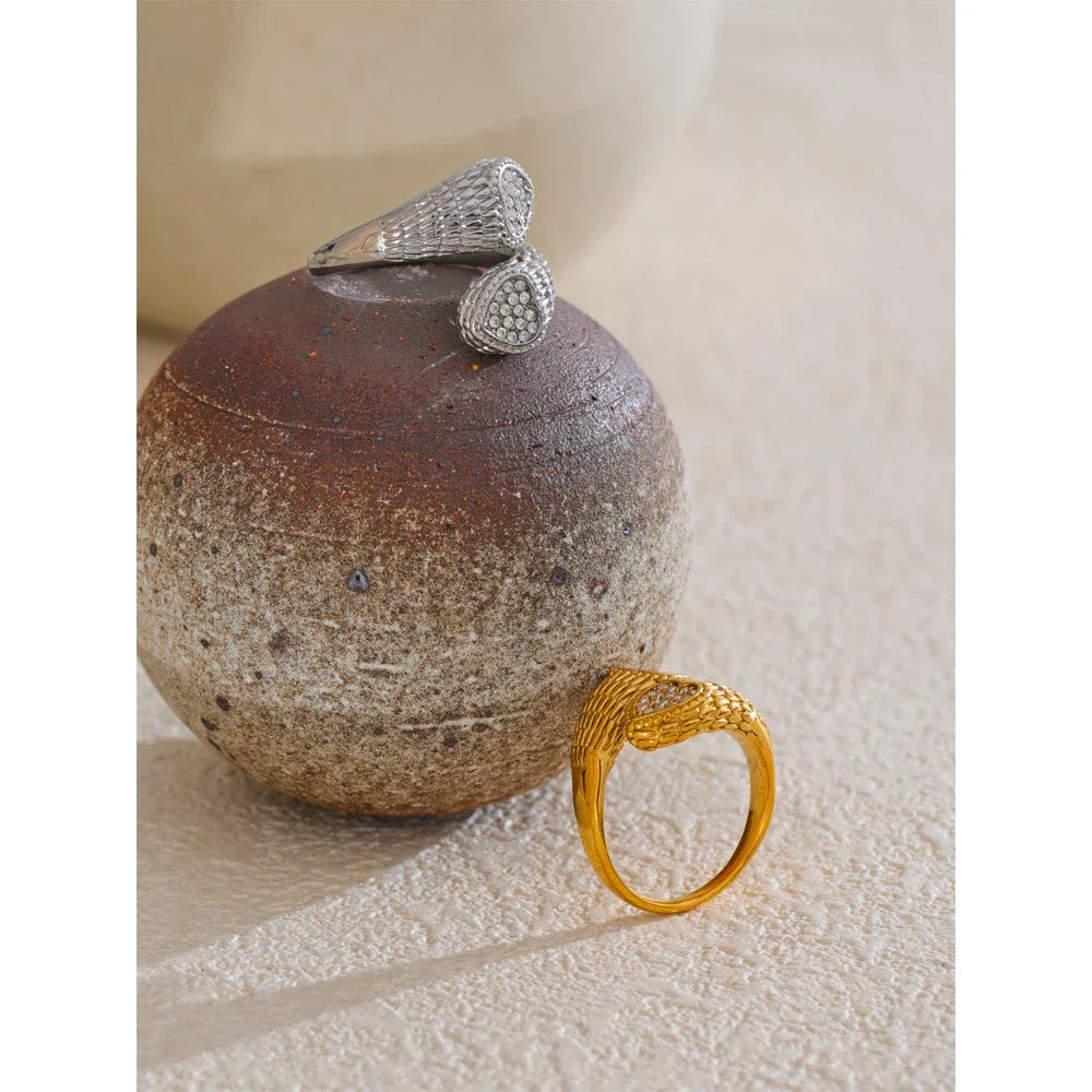 Eleanor Heart Snake Ring