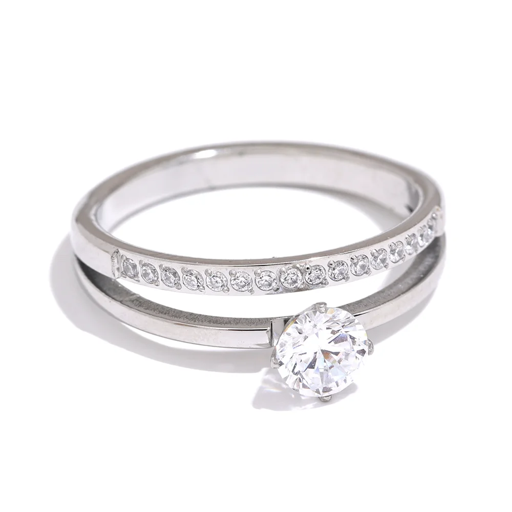 Liliana Sparkling Double Layer Ring