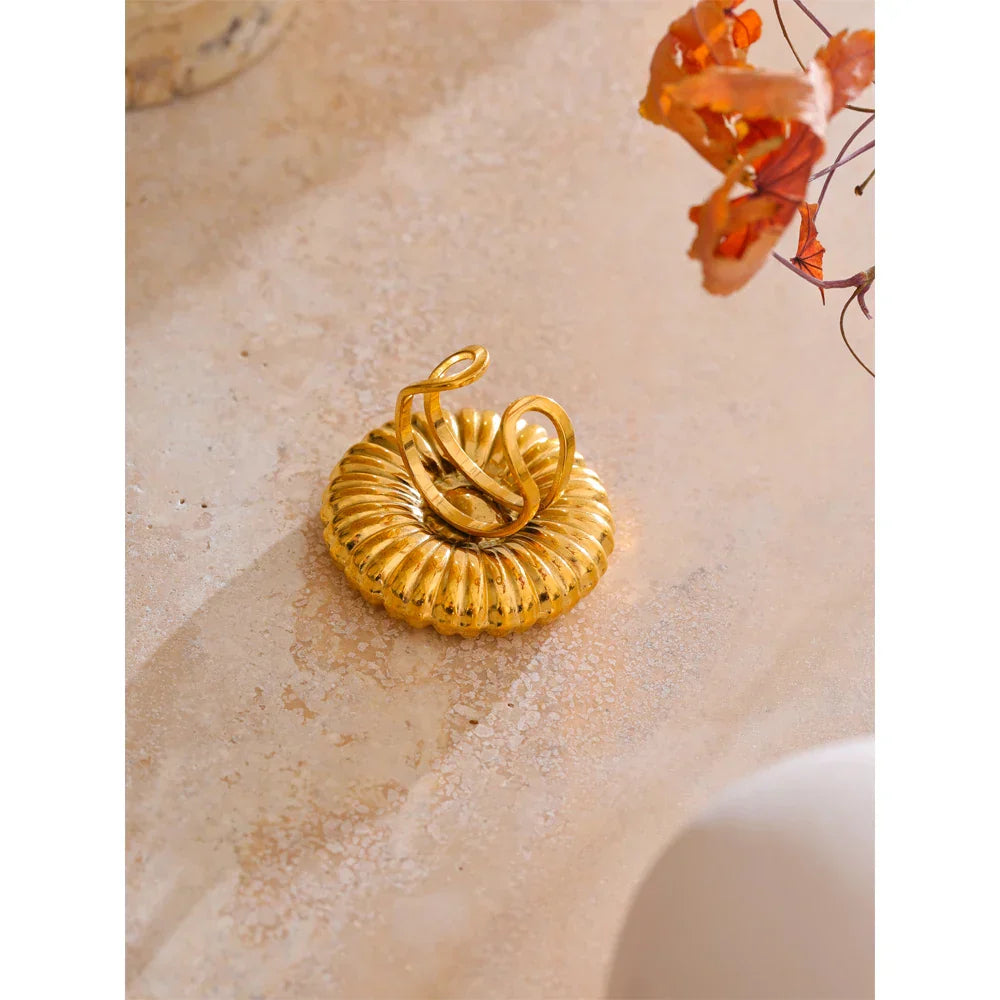 Flora Chunky Flower Cuff Ring