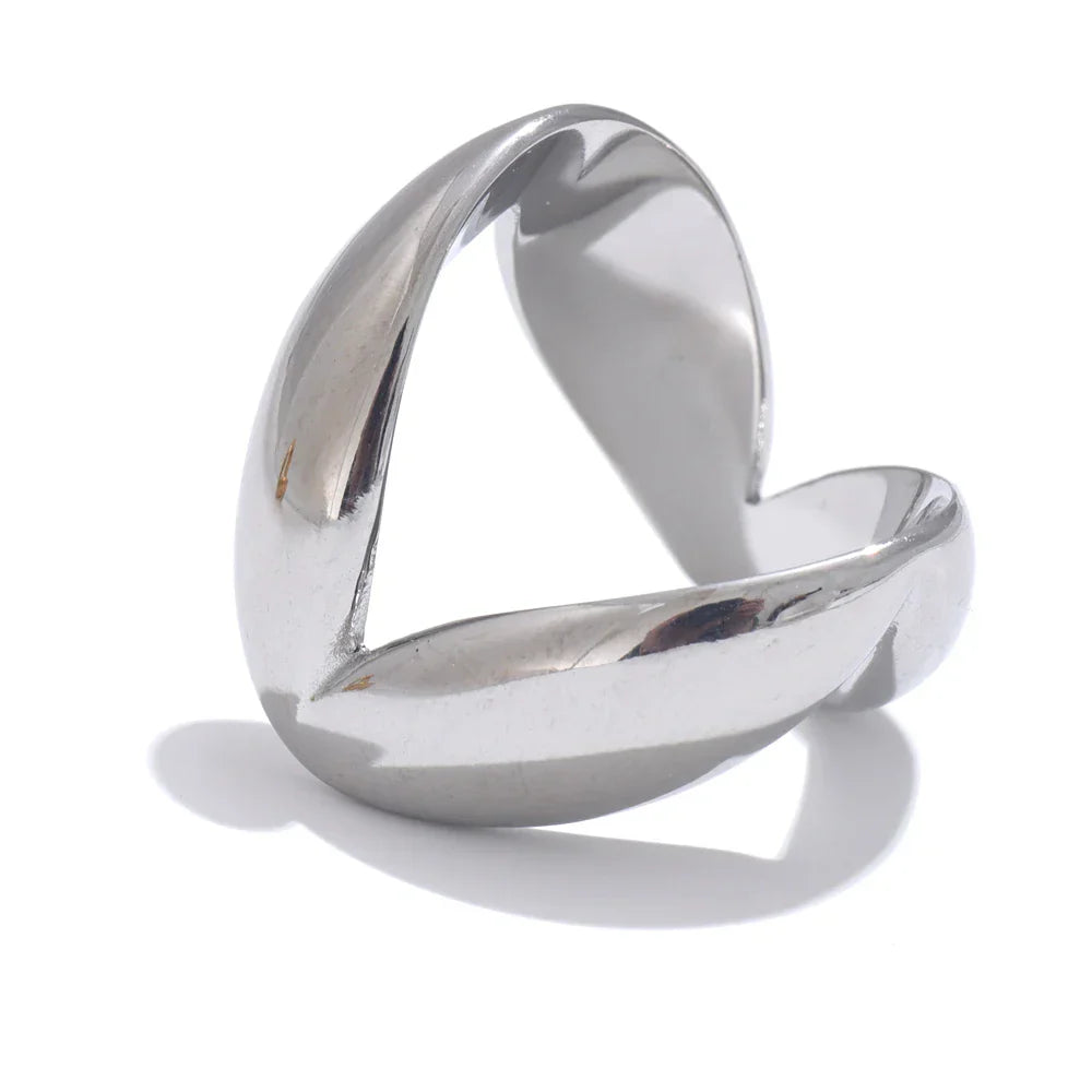 Brenna V Heart Ring