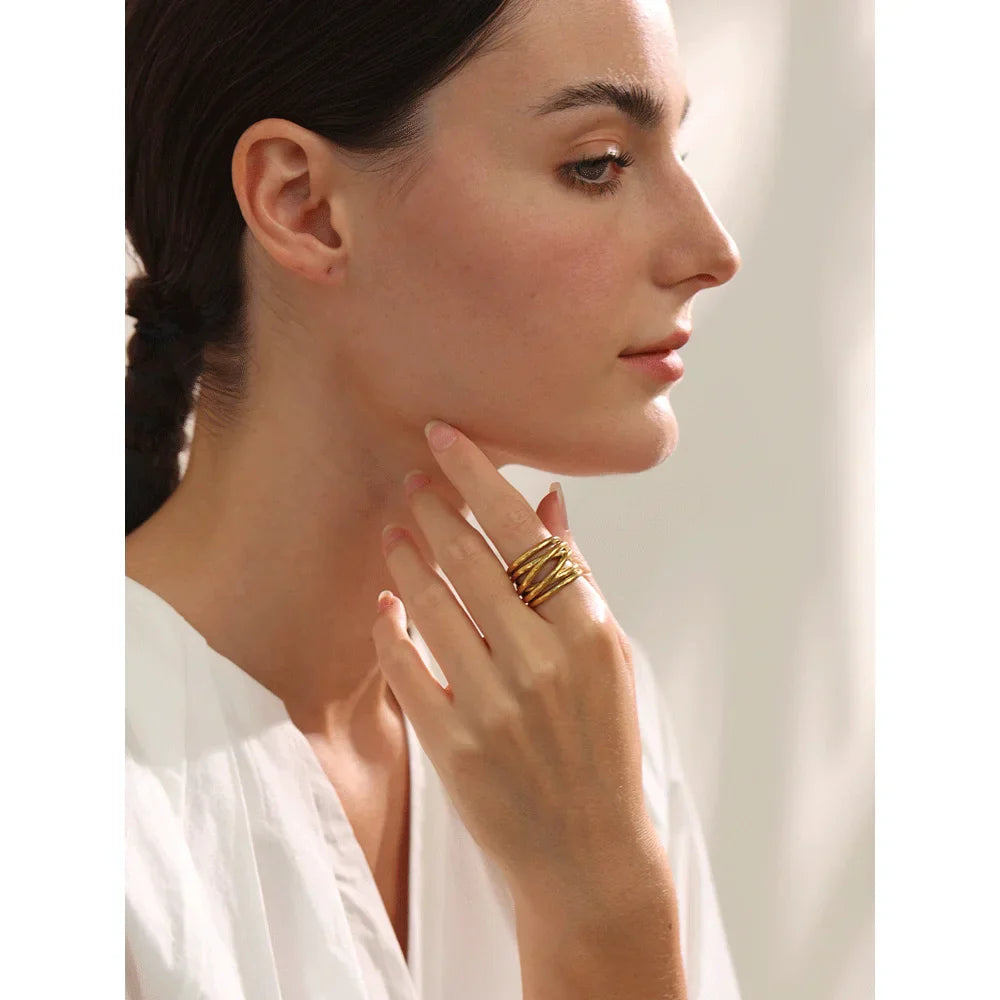 Olivia Wide Gold Ring