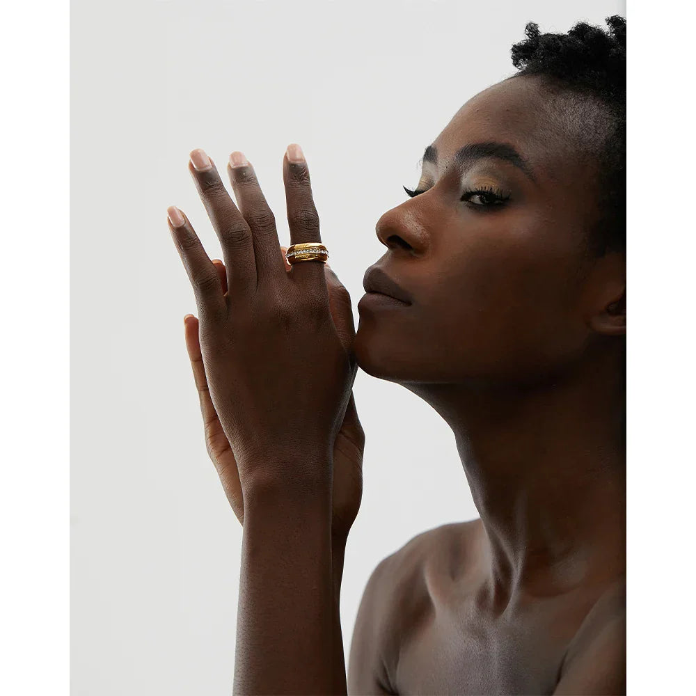 Lilliana Rotatable Gold Ring