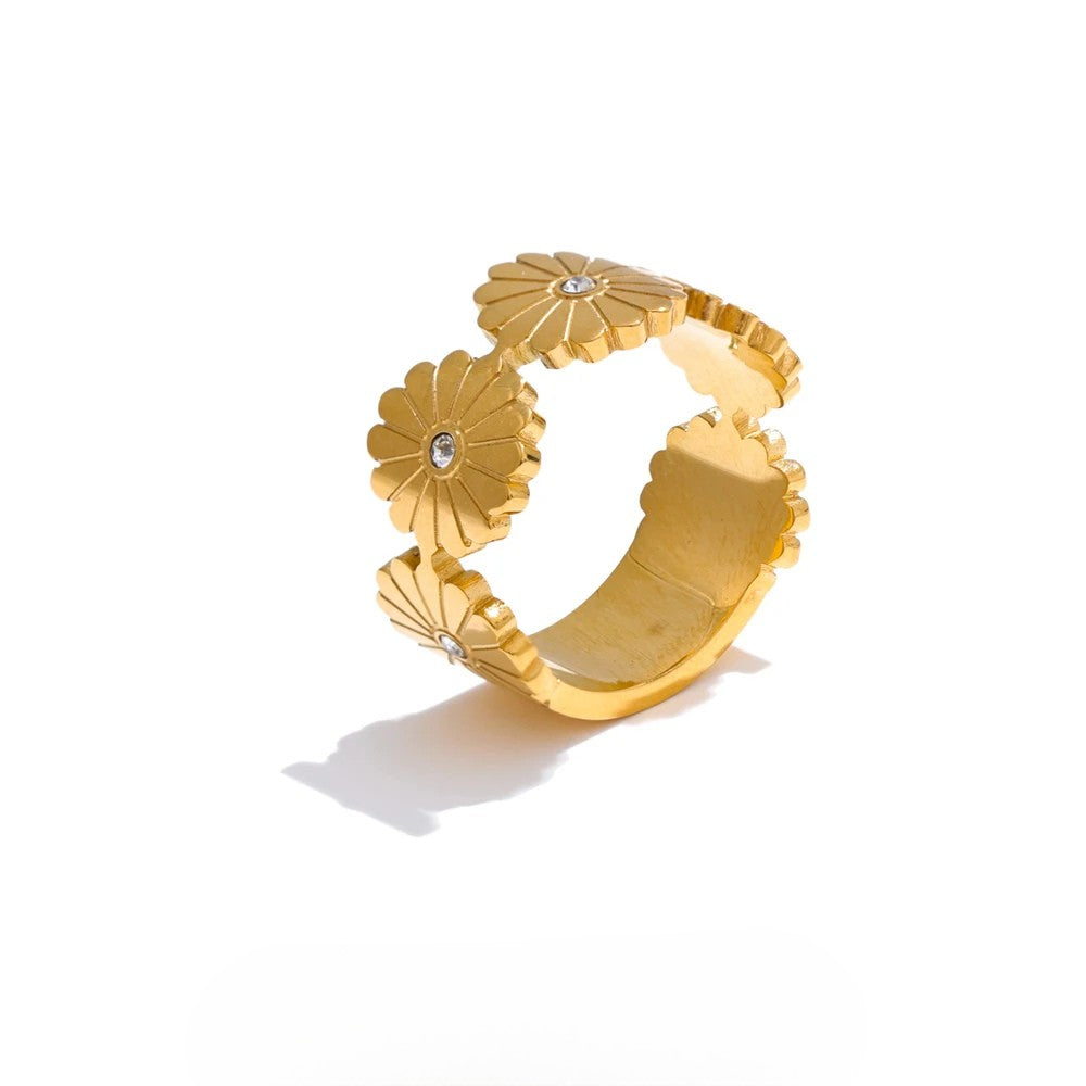 Emilia Floral Gold Ring